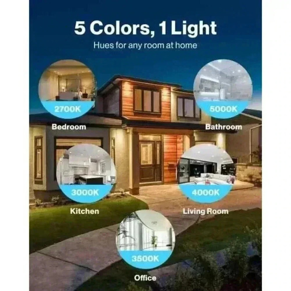 6” 5CCT Retrofit Baffle Trim Downlights 12-pack - Picture 3 of 14